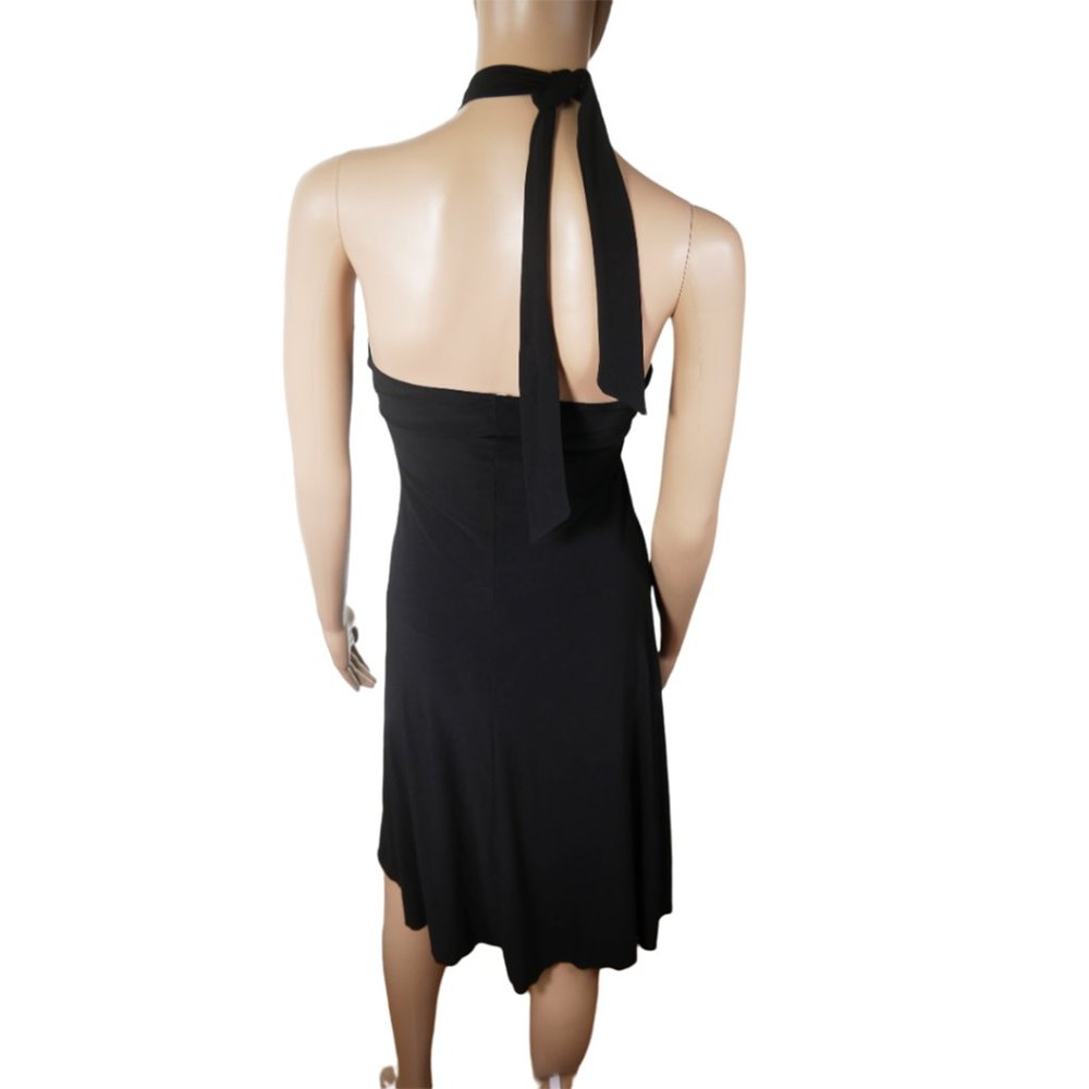 Celine Black and White Floral Keyhole Front Halter Dress Size: Small - Picture 9 of 9
